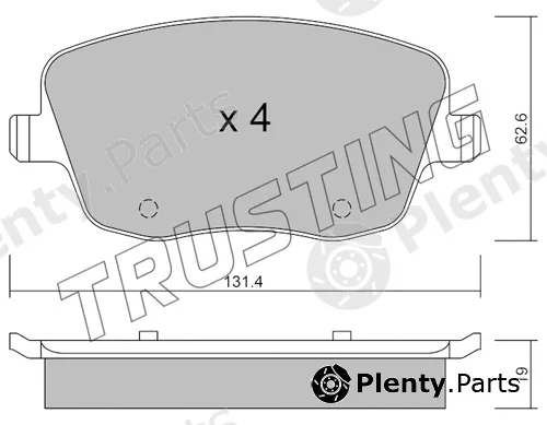 Trusting 563.0 — Brake Pad Set, disc brake