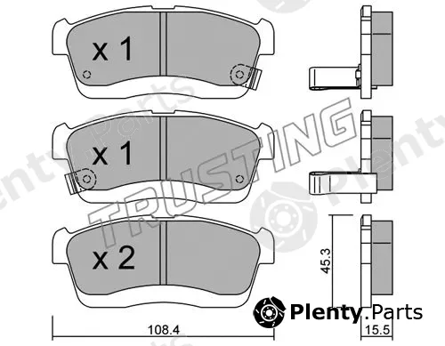 Trusting 932.0 — Brake Pad Set, disc brake
