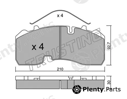 Trusting 611.0 — Brake Pad Set, disc brake