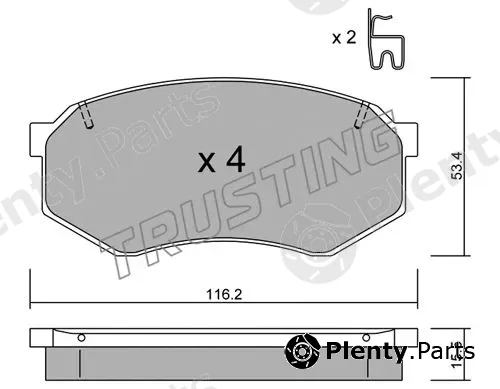 Trusting 487.0 — Brake Pad Set, disc brake
