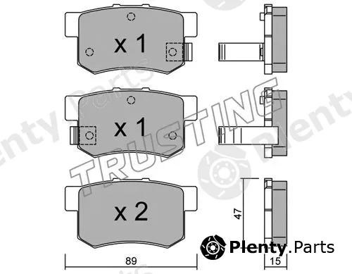 Trusting 176.0 — Brake Pad Set, disc brake