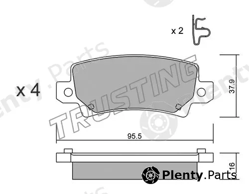 Trusting 463.0 — Brake Pad Set, disc brake