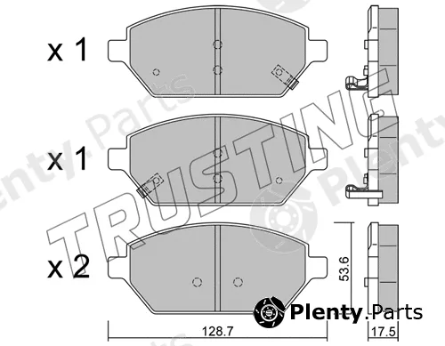 Trusting 1211.0 — Brake Pad Set, disc brake