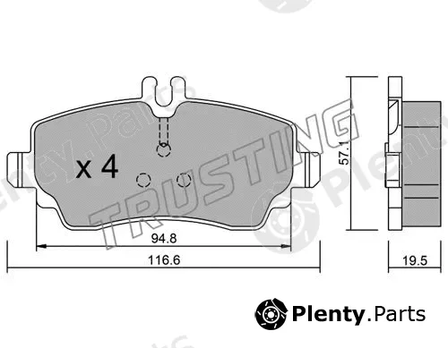 Trusting 319.1 — Brake Pad Set, disc brake