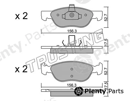 Trusting 084.2 — Brake Pad Set, disc brake