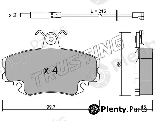 Trusting 122.0W — Brake Pad Set, disc brake