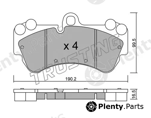 Trusting 669.0 — Brake Pad Set, disc brake