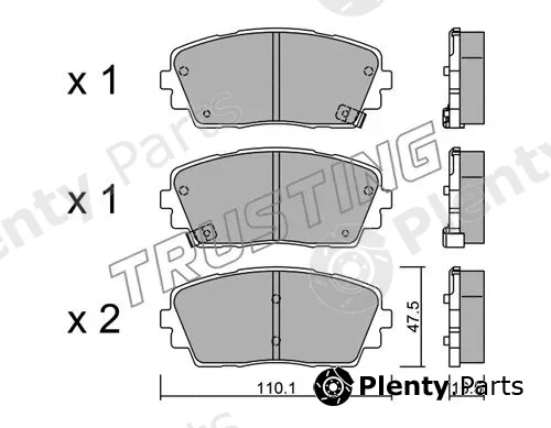 Trusting 957.0 — Brake Pad Set, disc brake