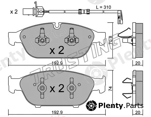Trusting 969.0W — Brake Pad Set, disc brake