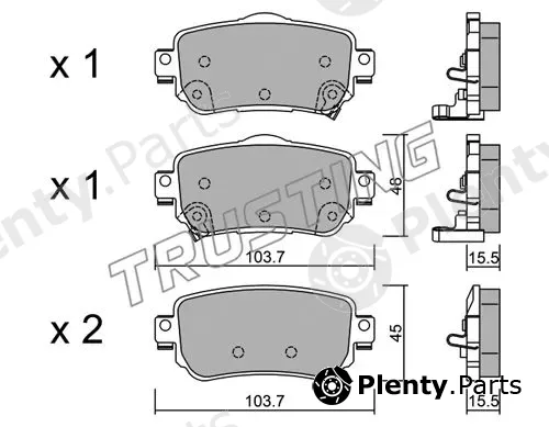 Trusting 1035.0 — Brake Pad Set, disc brake