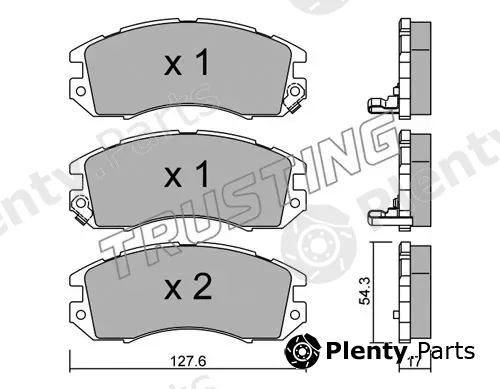 Trusting 137.0 — Brake Pad Set, disc brake