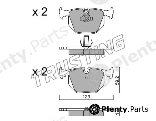 Trusting 576.0 — Brake Pad Set, disc brake
