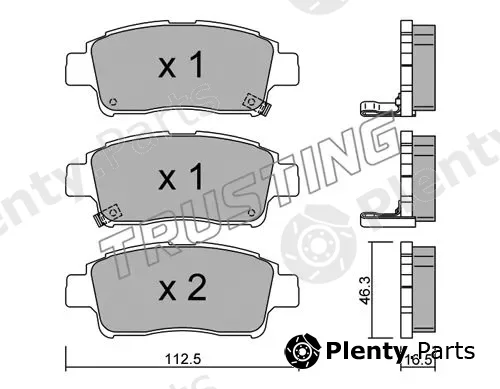 Trusting 301.0 — Brake Pad Set, disc brake
