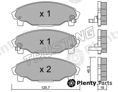 Trusting 388.0 — Brake Pad Set, disc brake
