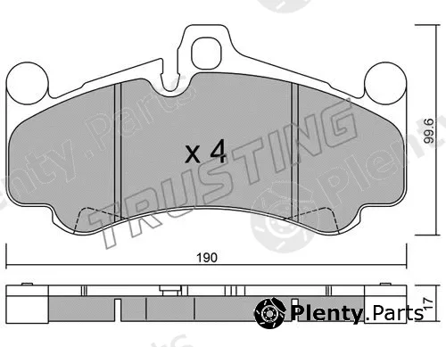 Trusting 1028.0 — Brake Pad Set, disc brake