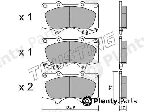 Trusting 470.0 — Brake Pad Set, disc brake