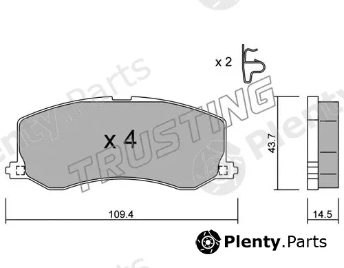 Trusting 432.0 — Brake Pad Set, disc brake
