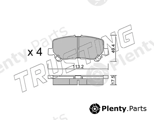 Trusting 1292.0 — Brake Pad Set, disc brake