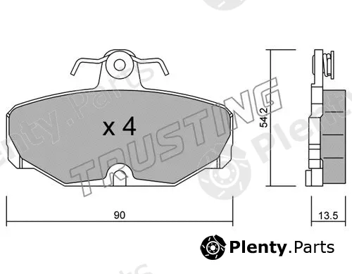 Trusting 097.2 — Brake Pad Set, disc brake