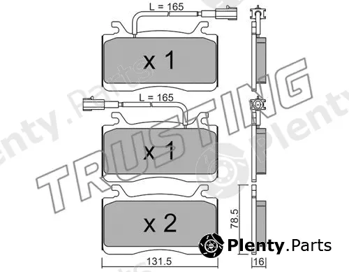 Trusting 1141.0 — Brake Pad Set, disc brake
