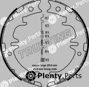 Trusting 115.311K — Brake Shoe Set, parking brake