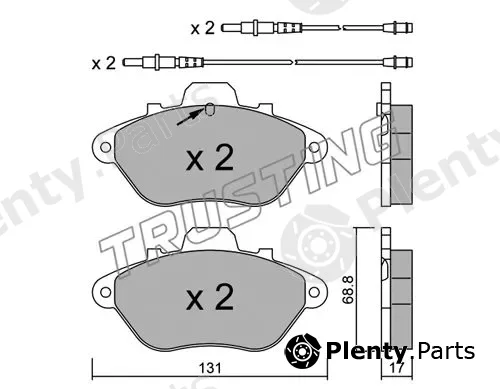 Trusting 192.1 — Brake Pad Set, disc brake