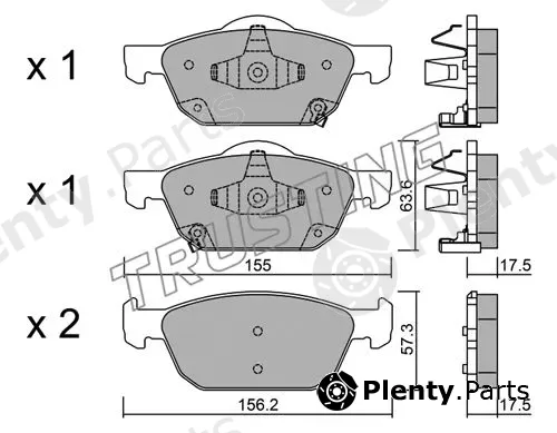 Trusting 1033.0 — Brake Pad Set, disc brake
