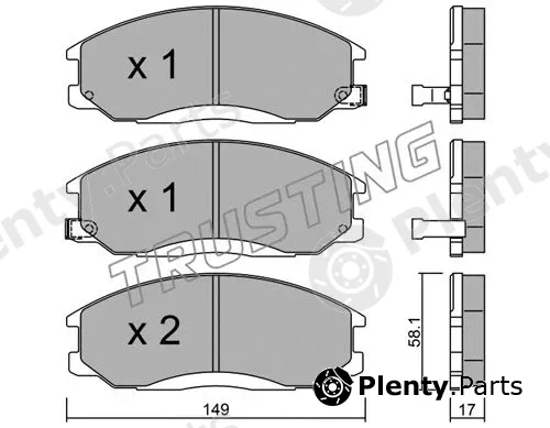 Trusting 373.0 — Brake Pad Set, disc brake