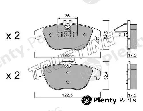 Trusting 682.0 — Brake Pad Set, disc brake
