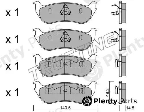 Trusting 703.0 — Brake Pad Set, disc brake