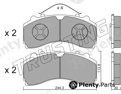 Trusting 950.0 — Brake Pad Set, disc brake