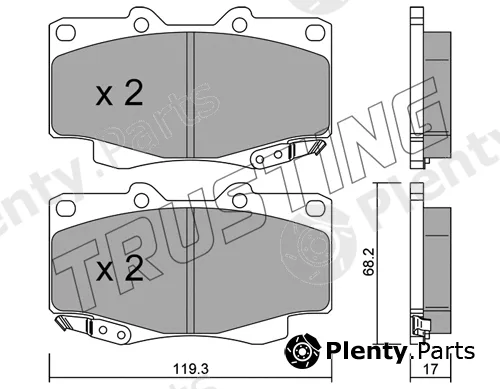 Trusting 131.1 — Brake Pad Set, disc brake
