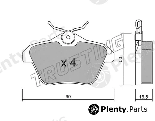 Trusting 115.0 — Brake Pad Set, disc brake