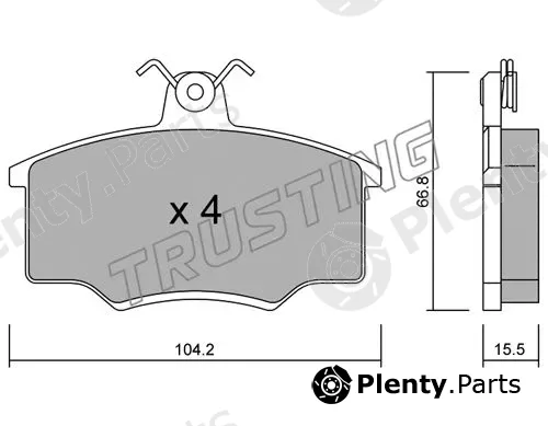 Trusting 026.1 — Brake Pad Set, disc brake