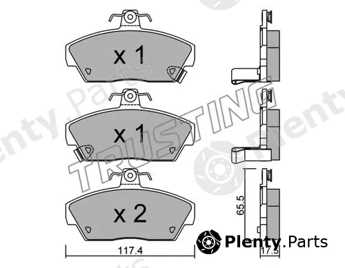 Trusting 121.0 — Brake Pad Set, disc brake