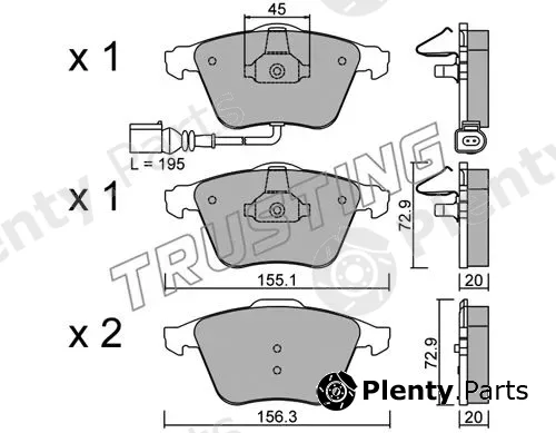 Trusting 565.4 — Brake Pad Set, disc brake