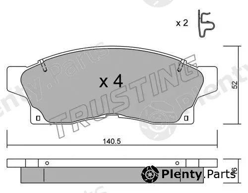 Trusting 460.0 — Brake Pad Set, disc brake