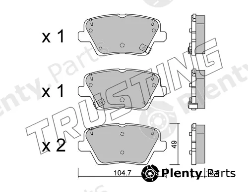 Trusting 1243.0 — Brake Pad Set, disc brake