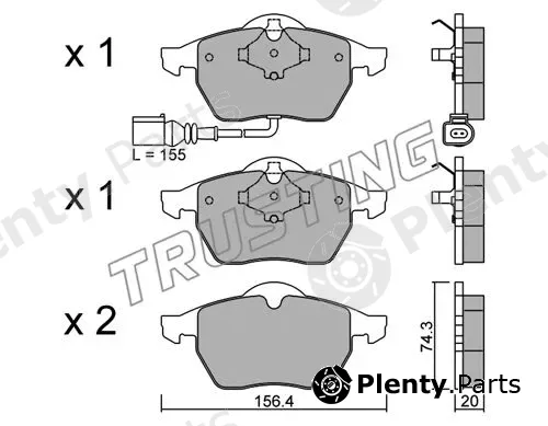 Trusting 188.4 — Brake Pad Set, disc brake
