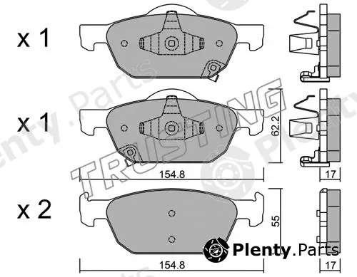 Trusting 883.0 — Brake Pad Set, disc brake