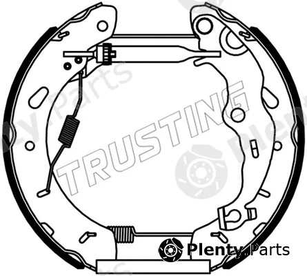 Trusting 6536 — Brake Shoe Set Kit premounted