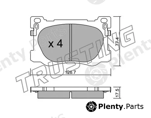Trusting 1093.0 — Brake Pad Set, disc brake
