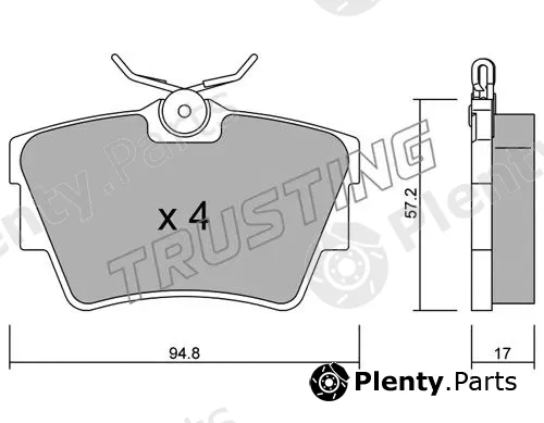 Trusting 651.0 — Brake Pad Set, disc brake