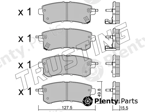 Trusting 1155.0 — Brake Pad Set, disc brake
