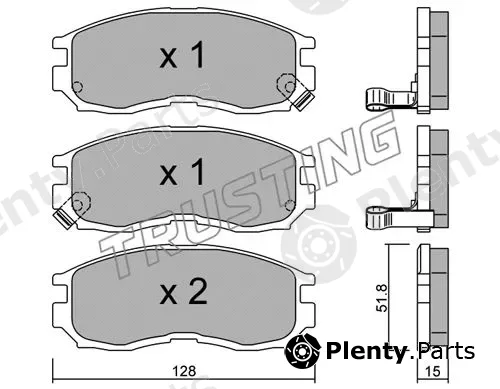 Trusting 233.0 — Brake Pad Set, disc brake