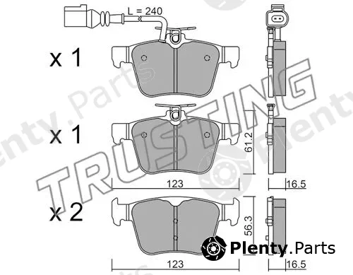Trusting 997.1 — Brake Pad Set, disc brake
