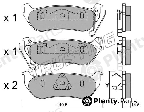 Trusting 643.0 — Brake Pad Set, disc brake