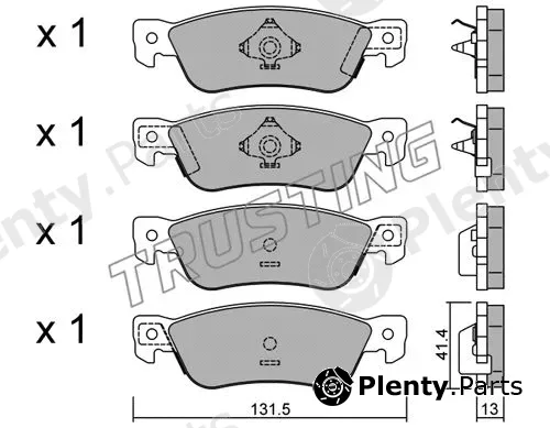 Trusting 368.0 — Brake Pad Set, disc brake