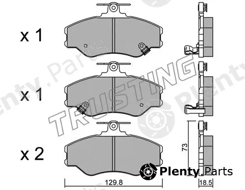 Trusting 375.0 — Brake Pad Set, disc brake