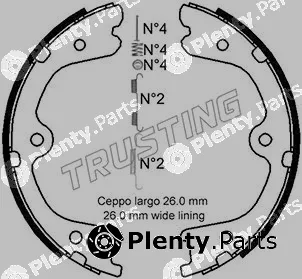 Trusting 067.201K — Brake Shoe Set, parking brake